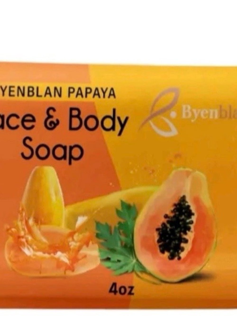 Byenblan soap Papaya Face & Body Soap - Orange cleanser